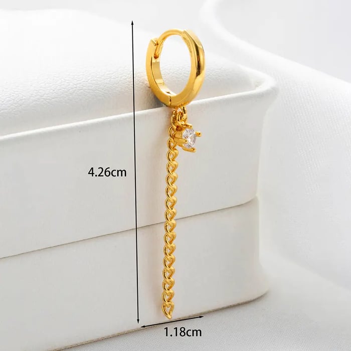 1 Piece Simple Series Classic Plant Copper No Plating Material Zircon Women Stud Earrings